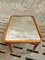 Antique Coffee Table in Wood & Mirrored Glass 5