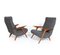 Fauteuils Mid-Century en Noyer, Italie, 1950s, Set de 2 2