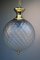 Lampada da soffitto a forma di lanterna in vetro di Murano e ottone, anni '50, Immagine 6