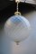Lámpara de techo Bubble Lantern de cristal de Murano y latón, años 50, Imagen 3