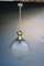 Lampada da soffitto a forma di lanterna in vetro di Murano e ottone, anni '50, Immagine 1