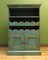 Bohemian Indian Style Painted Blue Cabinet with Wine Rack 1