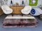 Mesa de centro italiana de piel de cabra lacada con mueble bar atribuido a Aldo Tura, años 70, Imagen 7
