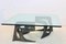 Brutalist Handcrafted Bronze and Glass Artwork Coffee Table 1