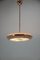 Lámpara de araña Bauhaus funcionalista de cobre de UFO, años 30, Imagen 2