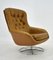 Mid-Century Finland Leather Swivel Armchair attributed to Peem, 1970s 19