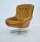 Mid-Century Finland Leather Swivel Armchair attributed to Peem, 1970s, Image 7