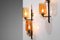 Vintage French Wall Lights in Glass and Brass, 1950, Set of 2, Image 5