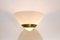 Italienische Vitage Wandlampe aus Messing & Opalglas, 1950er 8