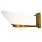 Vitage Italian Wall Lamp in Brass and Opaline, 1950s, Image 1