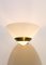 Italienische Vitage Wandlampe aus Messing & Opalglas, 1950er 3
