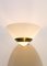 Vitage Italian Wall Lamp in Brass and Opaline, 1950s 3