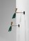 Sconces in Brass and Green Lacquered Metal by Oscar Torlasco, 1950s, Set of 2 4