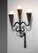 Vintage Brutalist Style Sconces in Wrought Iron, 1950, Set of 2, Image 4