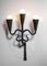 Vintage Brutalist Style Sconces in Wrought Iron, 1950, Set of 2, Image 3