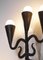 Vintage Brutalist Style Sconces in Wrought Iron, 1950, Set of 2 7