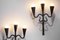 Vintage Brutalist Style Sconces in Wrought Iron, 1950, Set of 2, Image 9