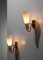Small Swedish G203 Sconces in Brass and Opaline by Hans Bergström, 1960, Set of 2 7
