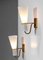 Small Swedish G203 Sconces in Brass and Opaline by Hans Bergström, 1960, Set of 2 4