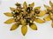 Florentiner goldene florale Einbauleuchten, 1960er, 2er Set 4