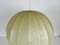 Mid-Century Modern Round Cocoon Pendant Lamp, Italy, 1960s 6