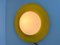 Mid-Century Yellow Metal and Opaline Glass Round Flushmount, 1960s, Image 10