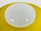 Mid-Century Yellow Metal and Opaline Glass Round Flushmount, 1960s, Image 6