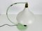 Lámpara de mesa italiana de metal verde, años 60, Imagen 5