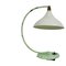 Lámpara de mesa italiana de metal verde, años 60, Imagen 1