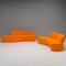 Orangefarbene Polar Sofas von Pearson Lloyd für Tacchini, 2000er, 2er Set 2