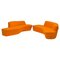 Orangefarbene Polar Sofas von Pearson Lloyd für Tacchini, 2000er, 2er Set 1