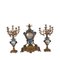 Bronze Triptych Clock, France, 19th Century, Set of 3 1