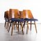 Walnut Dining Chairs by Radomir Hoffman, 1950s, Set of 6 3
