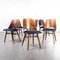 Walnut Dining Chairs by Radomir Hoffman, 1950s, Set of 6 1