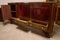 Art Deco Sideboard in Walnut Briar with Sliding Glass, Italy, 1940s 4