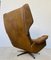 Vintage Leather Lounge Chair & Footstool by Sigurd Resell for Vatne, 1970s, Set of 2 4