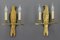 French Gilt Bronze Parrot Wall Sconces, 1970s, Set of 2 2