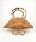 Mid-Century French Riviera Magazine Rack in Bamboo and Rattan, 1960s, Image 3