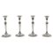 Antique Sterling Silver Candlesticks by Hawkesworth Eyre & Co, 1920s, Set of 4, Image 1