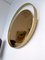 Espejo italiano redondo de latón tintado en dorado atribuido a Modernindustria. Años 70, Imagen 9