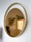 Italian Brass Round Mirror Gold Tinted Glass attributed to Modernindustria. 1970s, Image 13