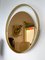 Italienischer Runder Spiegel aus Messing Vergoldetes Glas, Modernindustria zugeschrieben. 1970er 13