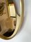 Italian Brass Round Mirror Gold Tinted Glass attributed to Modernindustria. 1970s 12