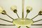 German Sputnik Ceiling Lamp in Brass and Glass from Doria Leuchten, 1950s 11