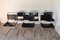 Chromed Metal and Black Leather Minimalist Chairs, 1970s, Set of 6 15