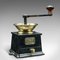 Antike englische persönliche Kaffeemühle aus Gusseisen, 1890er 1
