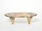 Marble Brass Oval Free Form Eye Breccia Benou Coffee Table, 1980s 5