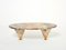 Marble Brass Oval Free Form Eye Breccia Benou Coffee Table, 1980s 1