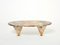 Marble Brass Oval Free Form Eye Breccia Benou Coffee Table, 1980s, Image 1