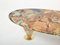 Marble Brass Oval Free Form Eye Breccia Benou Coffee Table, 1980s, Image 3